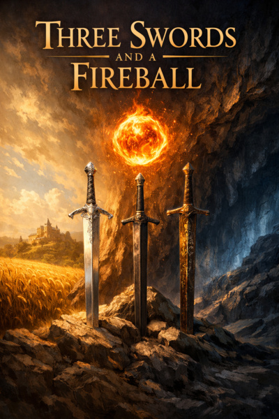 Three swords and a fireball